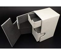 docsmagic.de Premium Magnetic Tray Box (100) White + Deck Divider - MTG - PKM - YGO - Boite Blanc