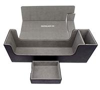 docsmagic.de Premium Magnetic Tray Long Box Black Medium - Card Deck Storage - Boite Jeux des Cartes Noir