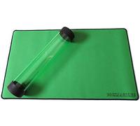 docsmagic.de Premium Playmat + Tube Big Transparent Green - 60 x 34 cm - Tapis de Jeu + Rouleau de Transport Vert