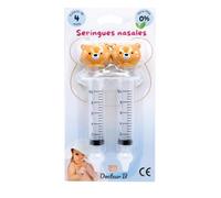 Docteur B - Seringues nasales avec tête d'ourson en silicone, 10 mL pour lavage nasal par irrigation