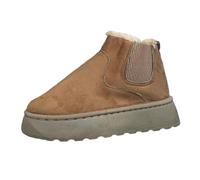 Docteur Bottes S Basses pour Femmes Chaudes et Confortables Bottes d'Hiver en Laine Véritable pour le Confort et la Chaleur Bottes Bottes Bottes de Neige Mini 36, marron, 37 EU