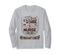 Docteur infirmière Humour infirmière Sait ce Qui se Passe infirmière Manche Longue