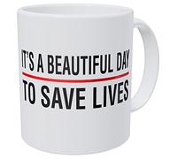 Doctor C'est Une Belle journée pour Sauver des Vies 311,8 Gram 490 grammes Ultra Blanc AAA Funny Mug à café par Aviento