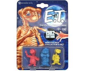 Doctor Collector E.T. l'Extraterrestre, Set de Mini-Figurines Édition 1982, Coffret de 3 Personnages colorés en PVC de 5 cm, au Design rétro des années 80