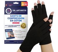 Doctor Designed Compression Gloves For Women Men Osteoarthritis Open Finger Arthritis Carpal Tunnel Typing [M, Black, 1 Pair]