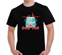 Doctor Dog Tor Dogtor Black T-Shirt Mens Funny Tshirt Tee Black Manches Courtes(XX-Large)