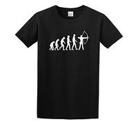 Doctor Li The Evolution of Archery Unisex 100% Cotton Short-Sleeve T-Shirts Black S