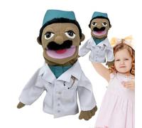 Doctor Puppet - en Peluche Douce - Cook Firefighter - Travailleuse agricole détective Doctor - Peluche Douce - Marionnettes interactives - Parents interactifs - Enfant - Early Education Toys Fo