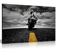 Doctor Rules Yamaha Valentino Rossi MotoGP Art mural sur toile d'impression, A0 91x61cm (36x24in)