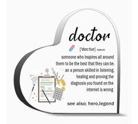 Doctor Someone Who Inspires All Around Appreciation Gifts for Women Men Thank You Acrylique en forme de cœur 9,9 x 9,9 cm Cadeau réconfortant pour étudiant enseignant