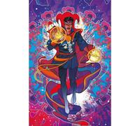 Doctor Strange - Poster encadré "Power" PM4956 (30 cm x 40 cm) (Rouge/Violet)