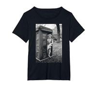 Doctor Who Colin Baker Acteur in Tardis 1984 T-Shirt, Femme Grandes Tailles, Noir, 5X