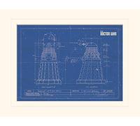 Doctor Who (Dalek Blueprint 30 x 40 cm montée d'impression