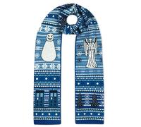 DOCTOR WHO Écharpe de Noël avec TARDIS, Anges et Bonhommes de Neige