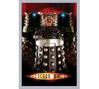 Doctor Who - Poster - Davros + cadre amovible, Shinsuke® Maxi MDF argenté, vitre acrylique