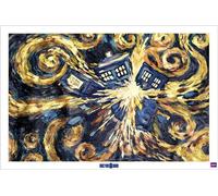Doctor Who - Poster, Exploding Tardis TA13353 (91 cm x 61 cm) (Bleu/Jaune/Brun)