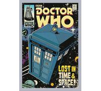 Doctor Who - Poster - Lost in Time & Space + cadre amovible, Shinsuke® Maxi MDF argenté, vitre acrylique