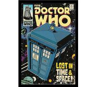 Doctor Who - Poster - Lost in Time & Space + cadre amovible, Shinsuke® Maxi MDF noir, vitre acrylique