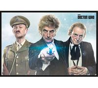 Doctor Who - Poster - Twice Upon A Time + cadre amovible, Shinsuke® Maxi plastique noir, vitre acrylique