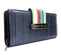 Doctor Who treizième Tardis des Rayures Portefeuille Bleu
