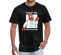 Doctor Zoidberg Who Trust Me I'm A Doctor Cthulhu Men's T-Shirt Unisex Black Tee L