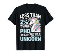 Doctorat Licorne Candidate Graduation Docteur Dissertation Femme T-Shirt
