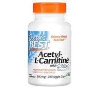 Doctor's Best Acétyl-L-Carnitine Avec Carnitines Biosint, 500 Mg, 120 Capsules Végétariennes