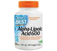 Doctor's Best, Alpha-Lipoic Acid (Acide Alpha Lipoïque), 600 mg Depot, 2-Day-Dose, 180 Capsules, Hautement Dosé, Testé en Laboratoire, Sans OGM, Sans Gluten