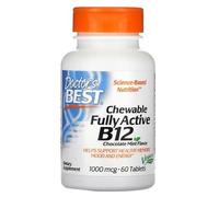 Doctor's Best B12 à Mâcher Entièrement Active, 1000mcg - 60 Comprimés | Soutien Énergétique | Qualité Supérieure