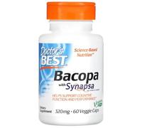 Doctor's Best - Bacopa avec Synapsa | Améliore les fonctions cognitives et la mémoire - 60 gélules végétariennes