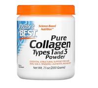 Doctor's Best Collagène Pur Types 1 et 3 en Poudre - 200g - Soutien pour la Peau et les Articulations
