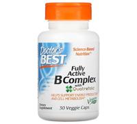 Doctor's Best - Complexe B actif avec Quatrefolic | Avec des vitamines B pour un métabolisme énergétique normal - 30 gélules
