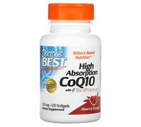 Doctor's Best Coq10 À Haute Absorption À La Bioperine, 100 Mg, 120 Capsules À Enveloppe Molle