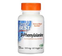 Doctor's Best D-Phénylalanine, 500mg - 60 Gélules Végétales - Soutien pour l'Équilibre Émotionnel