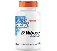 Doctor's Best, D-Ribose, 850mg, Haute Dosé, 120 Capsules végétaliennes, Sans Gluten, Sans Soja, Végétarien, Sans OGM