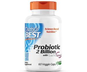 Doctor's Best, Digestive Health Probiotic, Bacillus coagulans, 60 Capsules végétaliennes, Sans Gluten, Sans Soja, Végétarien, Sans OGM