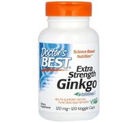 Doctor's Best - Extra Strength Ginkgo | 120 mg de Ginkgo Biloba pour une meilleure fonction cognitive - 120 capsules
