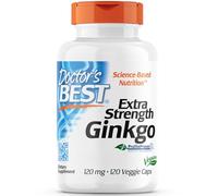 Doctor's Best, Extra Strength Ginkgo (Ginkgo Extra-Fort), 100mg, 120 Capsules végétaliennes, Testé en Laboratoire, Végétal, Sans Gluten, Sans Soja, Végétarien