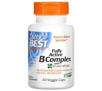 Doctor's Best - Fully Active B-Complex avec Quatrefolic | Complément pour l'énergie, la vitalité et le soutien métabolique - 60 gélules végétariennes