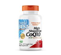 Doctor's Best, High Absorption CoQ10 (CoQ10 à haute absorption avec BioPerine), 100 mg, 120 vegan Capsules, Végétal, Coenzyme Q10, Testé en Laboratoire, Sans Gluten, sans OGM