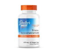 Doctor's Best, High Potency Trans-Resveratrol, 600mg, 60 Capsules végétaliennes, Testé en Laboratoire, Sans Gluten, Sans Soja, Végétarien