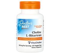 Doctor's Best, L-Bitartrate De Choline, 550 Mg, 60 Capsules Végétariennes (275 Mg Par Capsule)