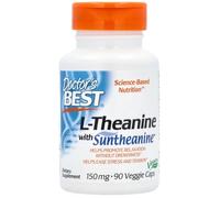 Doctor's Best - L-Théanine avec Suntheanine | 150mg, soutien pour la relaxation et la réduction du stress - 90 capsules