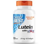 Doctor's Best, Lutein with Lutemax 2020, 20mg, avec Zéaxanthine, 60 Capsules molles, Sans Gluten, Sans Soja, Sans OGM