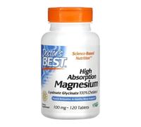 Doctor's Best Magnésium à haute absorption 100 mg - 120 comprimés