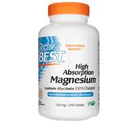 Doctor's Best Magnésium à haute absorption 100 mg - 240 comprimés