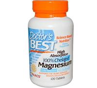 Doctor's Best, Magnésium, Absorption Élevée, 100 % Chélaté, 120 Comprimés