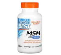Doctor's Best MSM avec OptiMSM Vegan, 1500mg - 120 gélules végétales - Soutien pour la Mobilité Articulaire