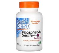 Doctor's Best Phosphatidylsérine avec SerinAid, 100mg - 120 Gélules Végétales - Soutien pour la Santé Cérébrale et Cognitive