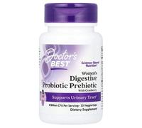 Doctor's Best, Prébiotiques Digestifs Probiotiques Et Canneberges Pour Femmes, 4 Milliards D'ufc, 30 Capsules Végétariennes